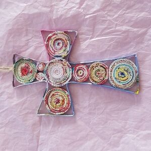 NWT Handmade Paper Cross